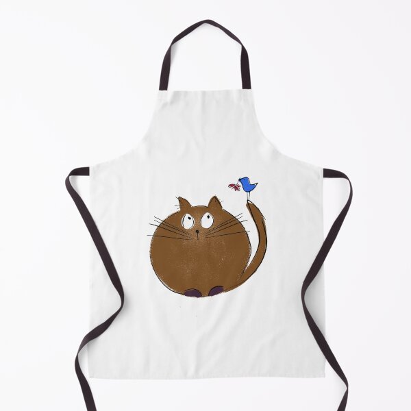 Item preview, Chonky Boy Fat Cat With Blue Bird designed and sold by Julie Woolfolk.