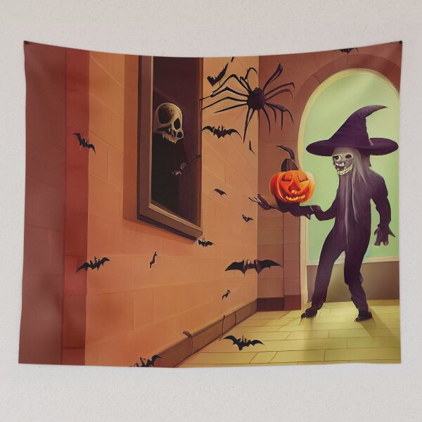 Aperçu de l'œuvre Scary Witch Halloween | Comics style créée et vendue par ComicsFactory.