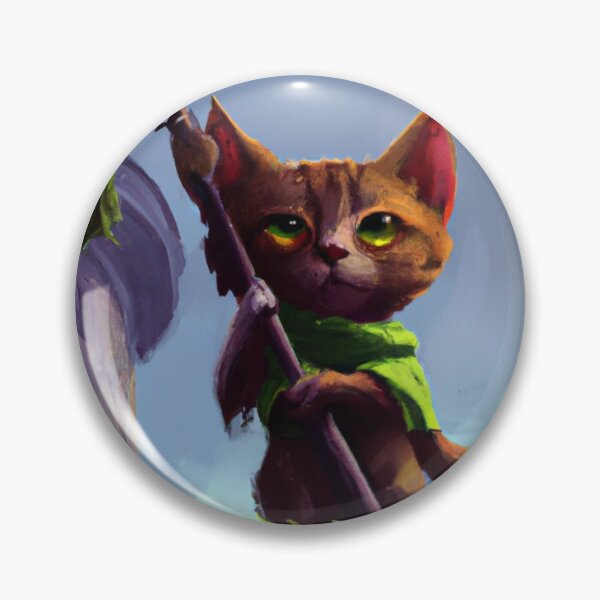 Item preview, Link the Cat, with staff (Fantasy) designed and sold by thecatandkettle.