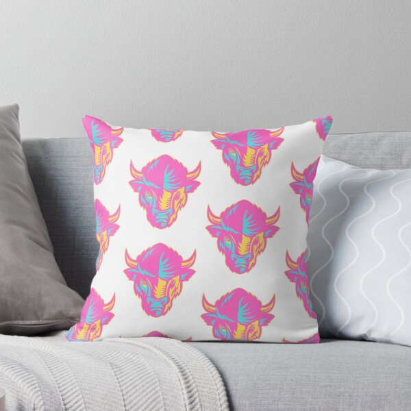 Item preview, American Retro Neon Bison Head designed and sold by mkzmerch.