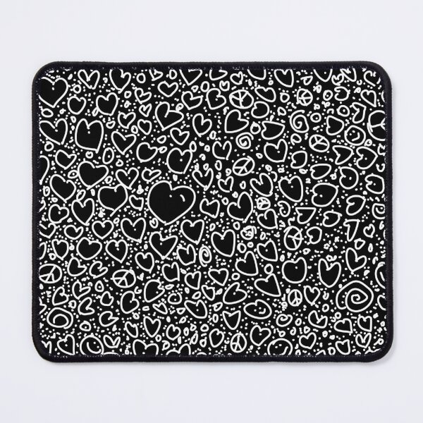 Item preview, Black Doodle Hearts designed and sold by drumweaver.