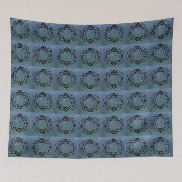 Item preview, THIRD EYE CHAKRA MANDALA ~ SACRED GEOMETRY FOR THE SOUL ~ BLUE  designed and sold by Ann Chatfield.