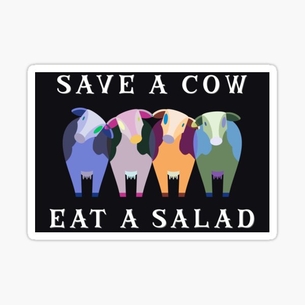 Vista previa del artículo con la obra «Guardar la vaca come una ensalada», diseñado y vendido por Cute-AF-Designs.