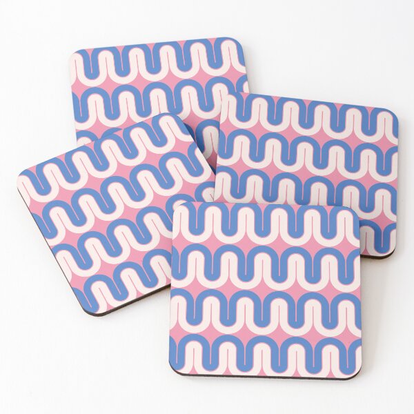 Item preview, Groovy Waves in Pink and Blue designed and sold by MineEyes.