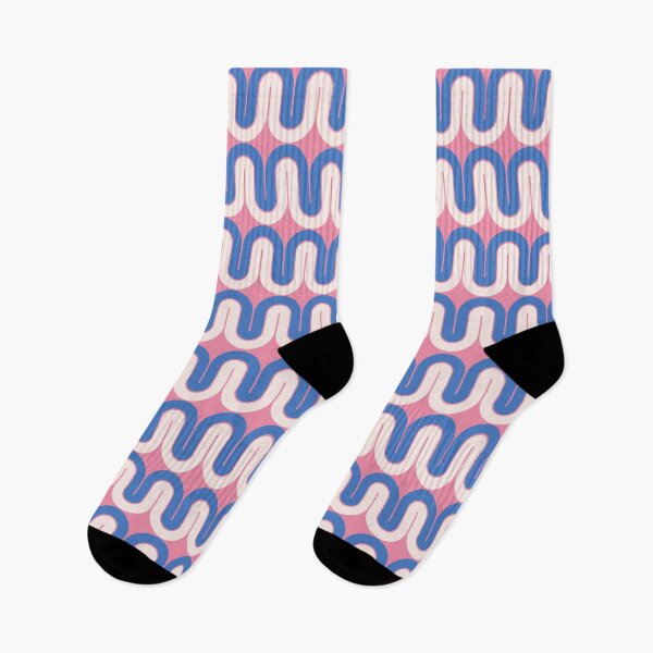 Item preview, Groovy Waves in Pink and Blue designed and sold by MineEyes.