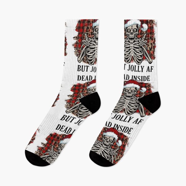 Item preview, Dead Inside but Jolly AF Skeleton Design designed and sold by boopsblunt.