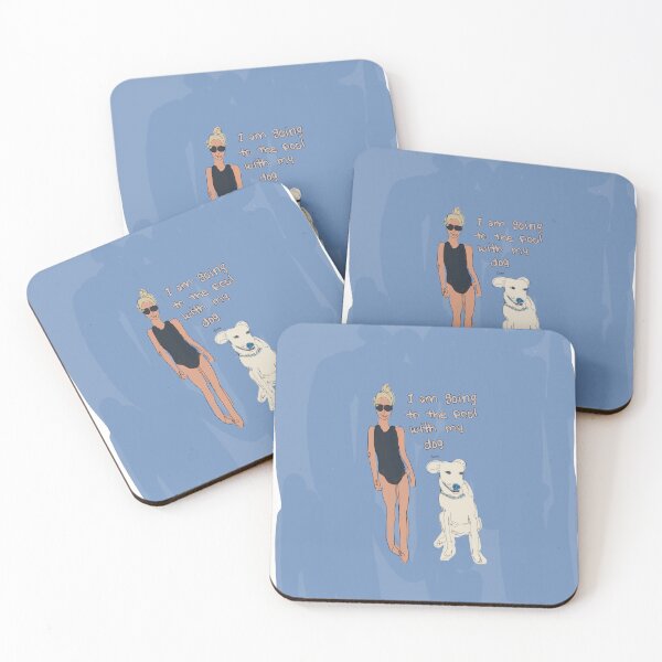 Item preview, Pool Girl With Her Dog designed and sold by Scotia Boyd.