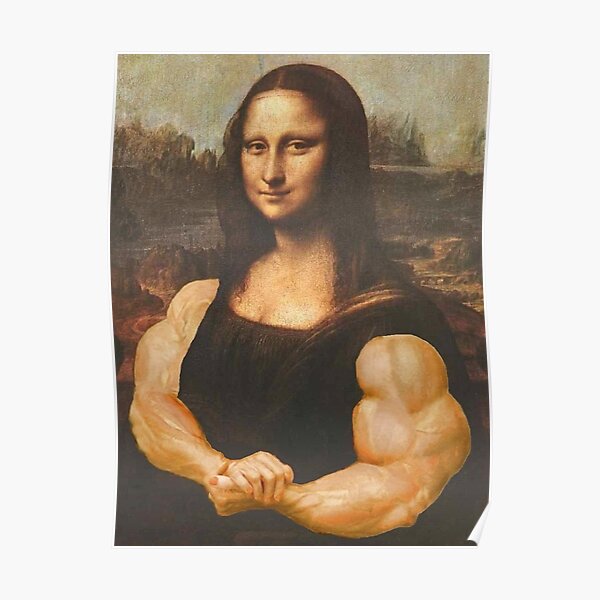 Muscular Mona Lisa Poster