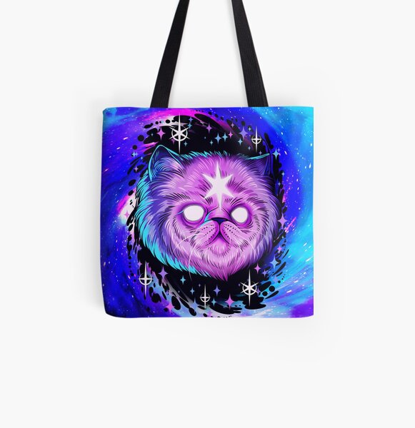 Black Hole Cat All Over Print Tote Bag