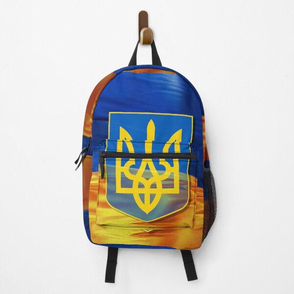 Item preview, Ukrainian Flag with Ukraine Trident designed and sold by Digi Artworks Store.