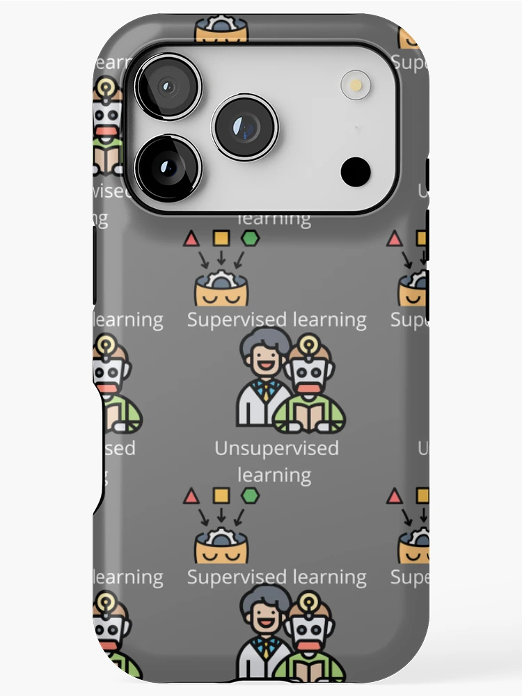 Thumbnail 1 of 4, iPhone Case, Unsupervised learning Supervised learning designed and sold by UpcomingTech.