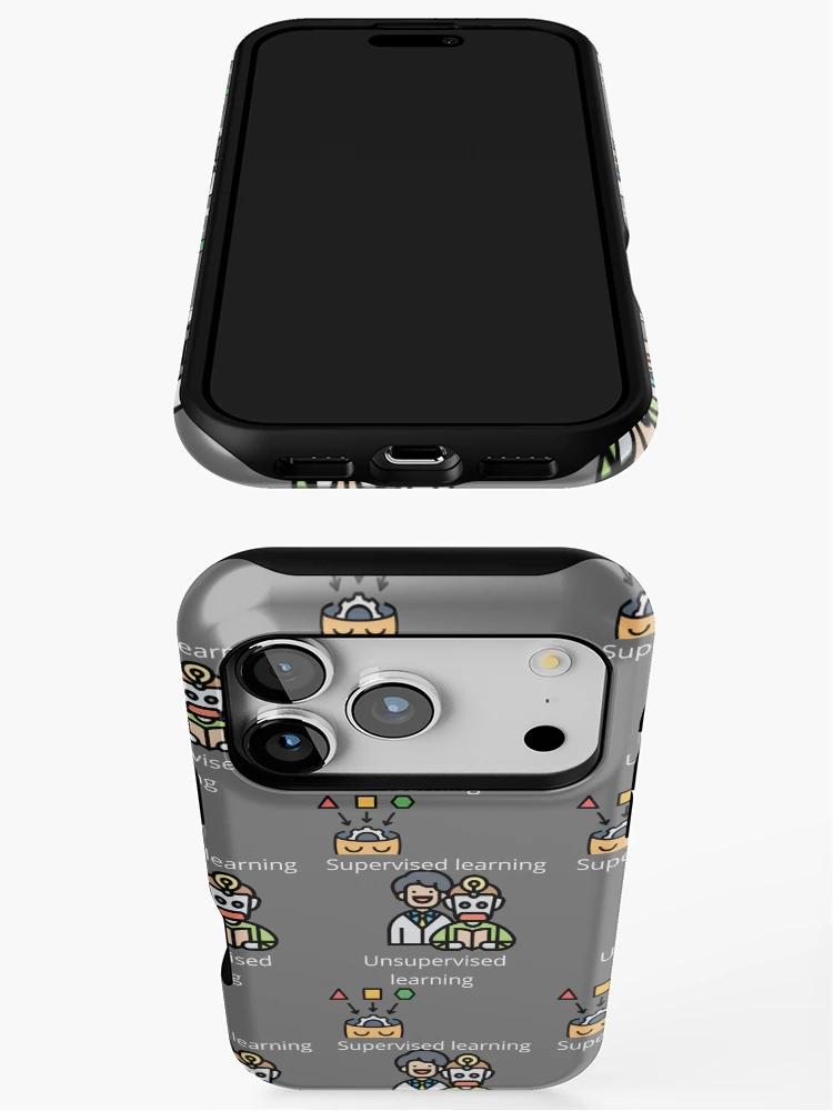 Thumbnail 3 of 4, iPhone Case, Unsupervised learning Supervised learning designed and sold by UpcomingTech.