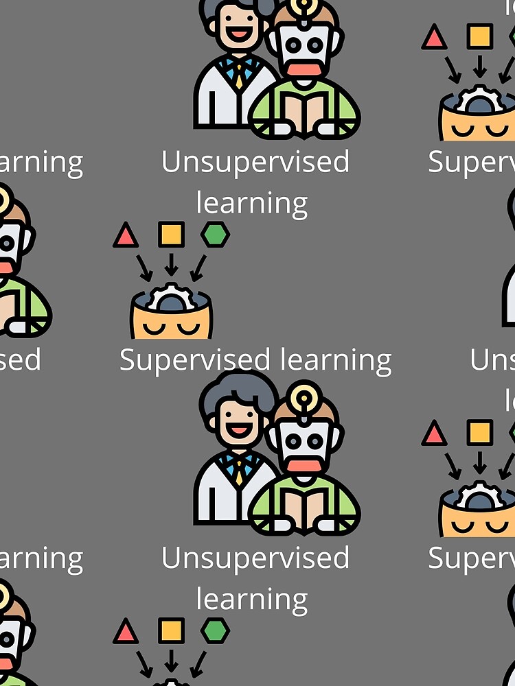 Thumbnail 3 of 3, Scarf, Unsupervised learning  Supervised learning  designed and sold by UpcomingTech.