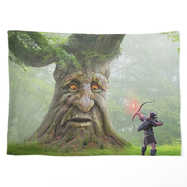 Wise Mystical Elucidative Tree Original Art [Hi-Res] Tapestry for Sale by  Cowboy Mike