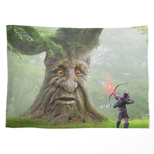 Wise Mystical Elucidative Tree and 50 Year Old Gamer Original Art [Hi-Res]  Canvas Print for Sale by Cowboy Mike