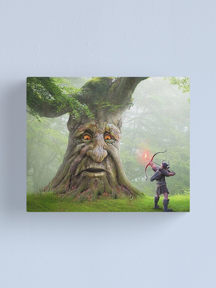 Wise Mystical Elucidative Tree Original Art Canvas Print Canvas