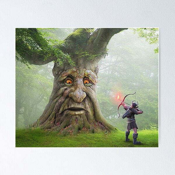 Wise Mystical Elucidative Tree and 50 Year Old Gamer Original Art [Hi-Res]  Canvas Print for Sale by Cowboy Mike