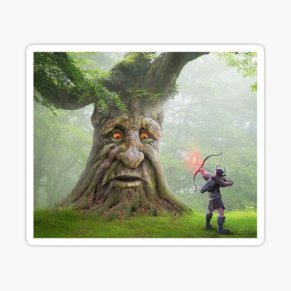 wise mystical tree - 1' Sticker