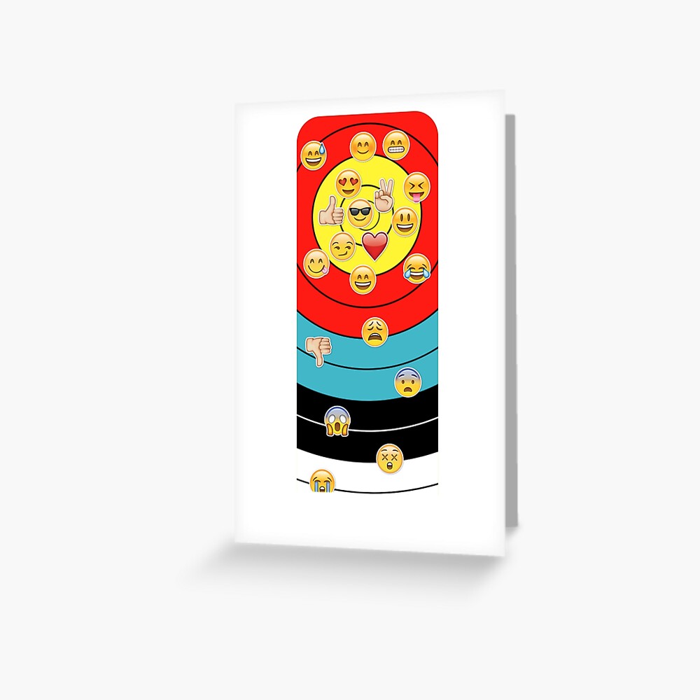 "Target & emoji (vertical 2)" Greeting Card by archerylife Redbubble
