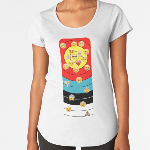 Target & emoji (vertical 2) Premium Scoop T-Shirt