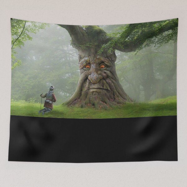 Item preview, Wise Mystical Elucidative Tree and 50 Year Old Gamer Original Art [Hi-Res] designed and sold by Cowboy Mike.