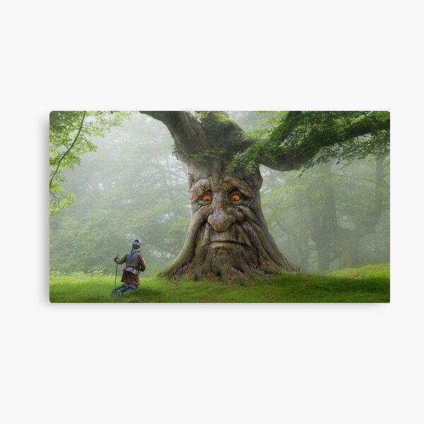 Wise Mystical Elucidative Tree Original Art Canvas Print Canvas, Poster