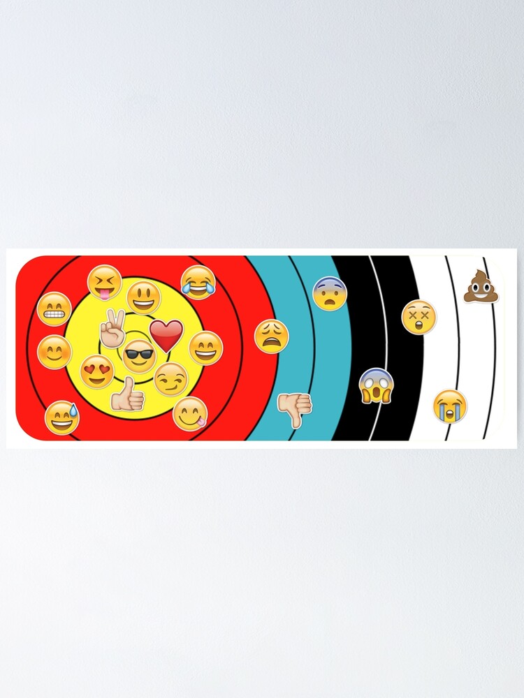 "Target & emoji" Poster by archerylife Redbubble