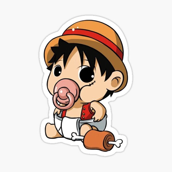 "One Piece Luffy Baby" Sticker for Sale by kobmamba Redbubble