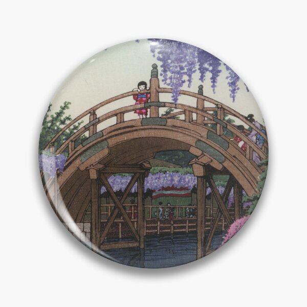 Item preview,  Kawase Hasui  Japanese Woodblock art Kawase Hasui Girl on Bridge designed and sold by TeeARTHY.