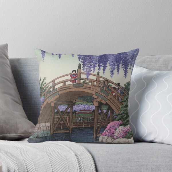 Item preview,  Kawase Hasui  Japanese Woodblock art Kawase Hasui Girl on Bridge designed and sold by TeeARTHY.