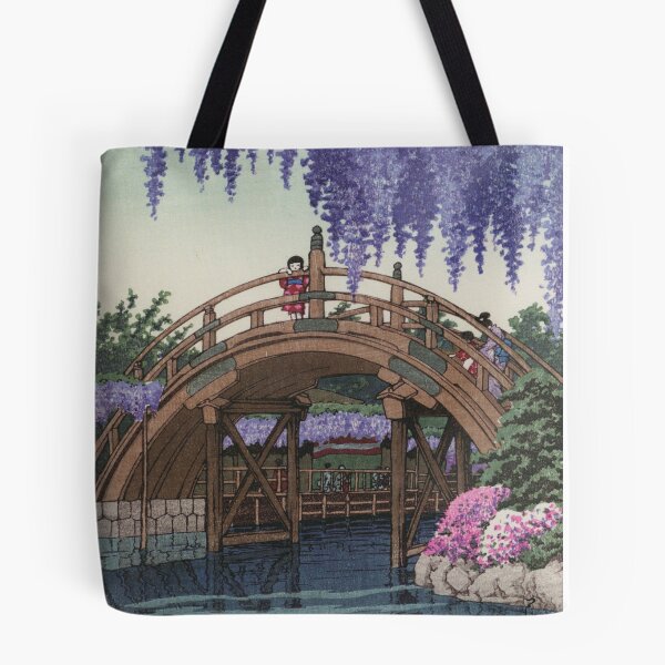 Item preview,  Kawase Hasui  Japanese Woodblock art Kawase Hasui Girl on Bridge designed and sold by TeeARTHY.