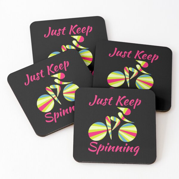 Item preview,  Spin Class Fans Women Girls Just Keep Spinning designed and sold by Peggy Lindstrom.