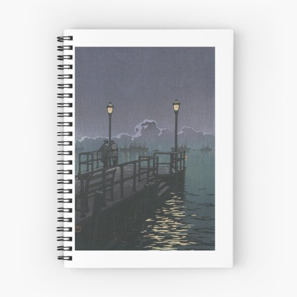 Item preview,  Kawase Hasui Harbor at Night, Otaru designed and sold by TeeARTHY.