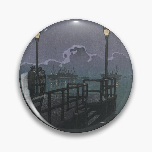 Item preview,  Kawase Hasui Harbor at Night, Otaru designed and sold by TeeARTHY.