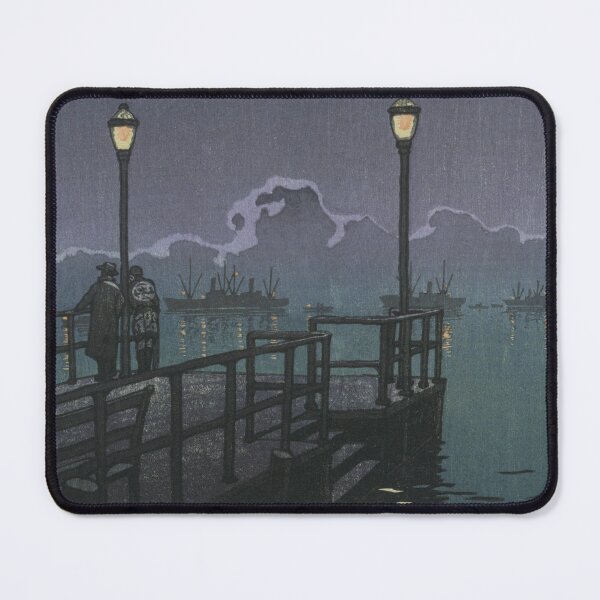 Item preview, Kawase Hasui Harbor at Night, Otaru designed and sold by TeeARTHY.