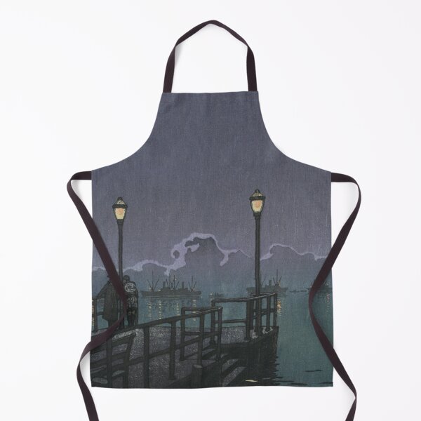Item preview, Kawase Hasui Harbor at Night, Otaru designed and sold by TeeARTHY.
