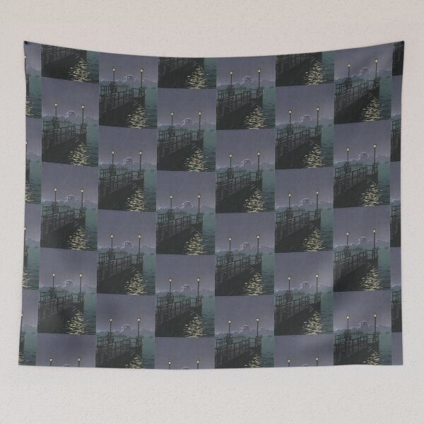 Item preview,  Kawase Hasui Harbor at Night, Otaru designed and sold by TeeARTHY.