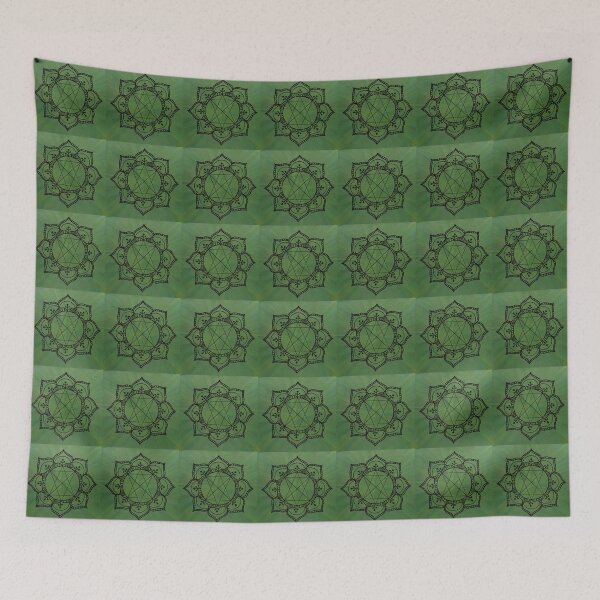 Item preview, HEART CHAKRA MANDALA ~ SACRED GEOMETRY FOR THE SOUL ~GREEN  designed and sold by Ann Chatfield.