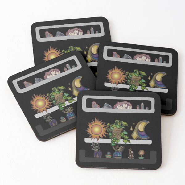Item preview, Dark Crystal Plant Collection, Shelves with a Cat, Transparent Sticker designed and sold by Lucidesigns.