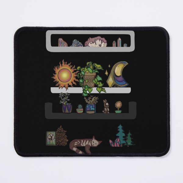 Item preview, Dark Crystal Plant Collection, Shelves with a Cat, Transparent Sticker designed and sold by Lucidesigns.