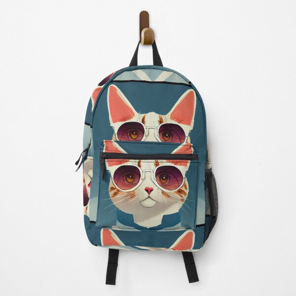Vista previa del artículo con la obra «Cara de gato divertida con gafas funky», diseñado y vendido por javamartini.