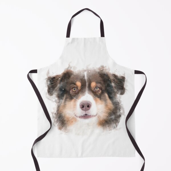 Item preview, Red Tri Australian Shepherd Watercolour Artwork designed and sold by Typeglyphs.