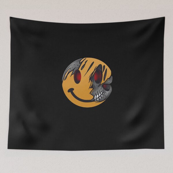 Item preview, Emoji Half Smiley Half Angry Yellow Skull designed and sold by Mech-Designer.