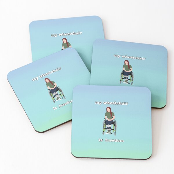 Item preview, My Wheelchair is Freedom (blue/green background) designed and sold by jenstarzec.