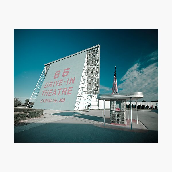 Item preview, Route 66. Drive-in Cinema. Carthage. designed and sold by Alan Copson Pictures.