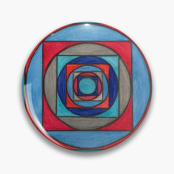Item preview, Squared Concentric Circles designed and sold by PameRT-Art-369.
