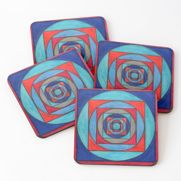 Item preview, Squared Concentric Circles designed and sold by PameRT-Art-369.