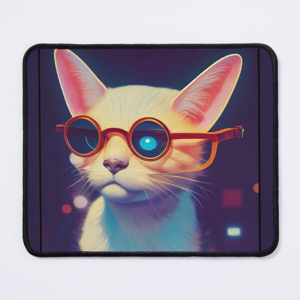 Item preview, Cat Face with Funny Glasses designed and sold by javamartini.