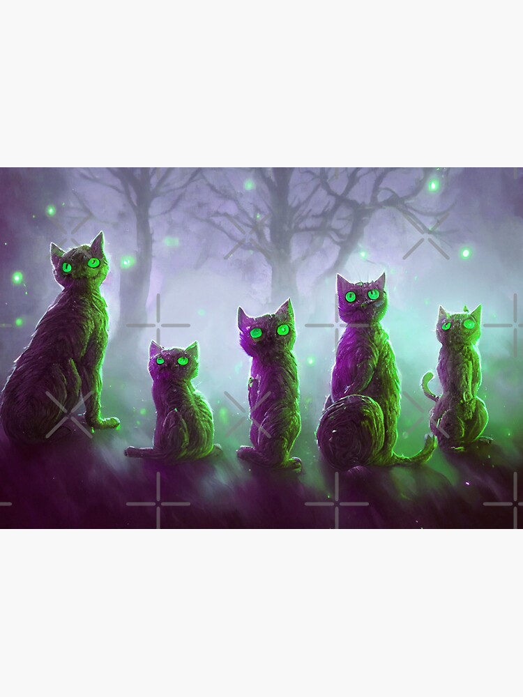 "Zombie Halloween Toy Cats" Sticker for Sale by RileyKyler Redbubble
