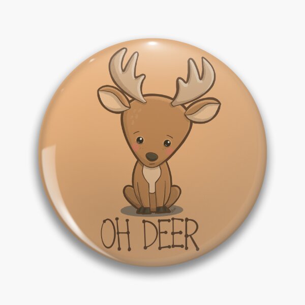 Item preview, Oh Deer - cute worried little kawaii deer designed and sold by Cyndi Carlson Draws.